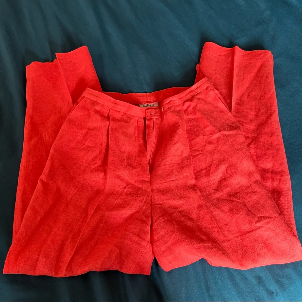 style&co linen pants